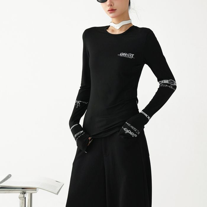 ブレスレットグラフィック 長袖Tシャツ 10140