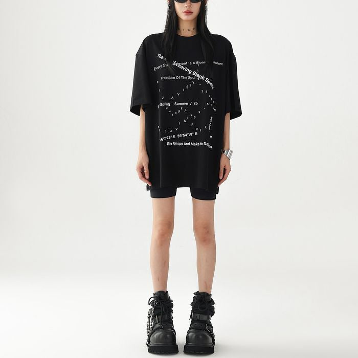 グラフィックレタリング オーバーサイズTシャツ 10202