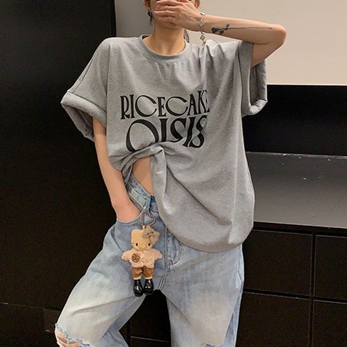 フロントロゴ オーバーサイズTシャツ 10224