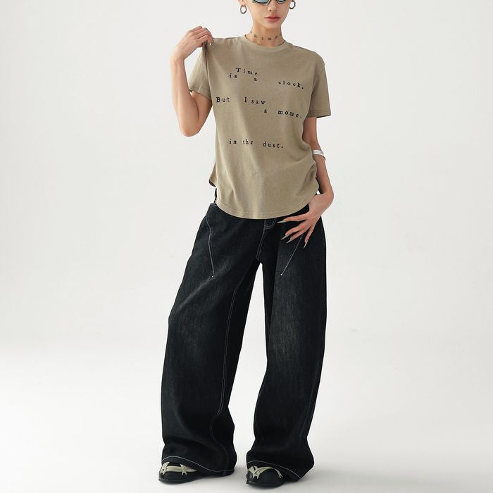 フロントレタリング Tシャツ 10138