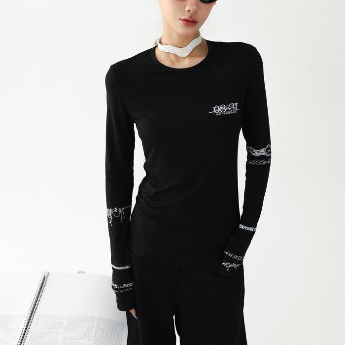 ブレスレットグラフィック 長袖Tシャツ 10140