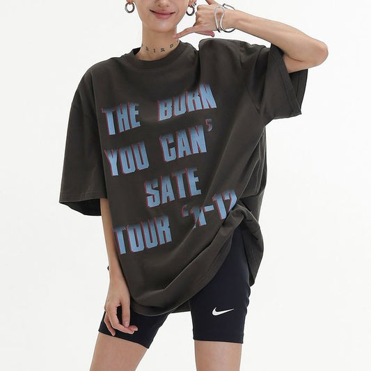 フロントレタリング オーバーサイズ Tシャツ 10136