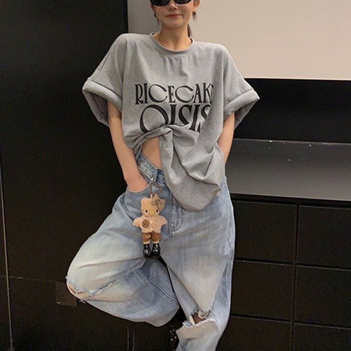 フロントロゴ オーバーサイズTシャツ 10224