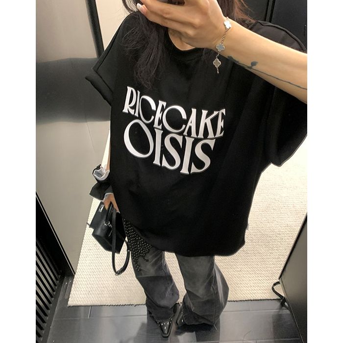 フロントロゴ オーバーサイズTシャツ 10224
