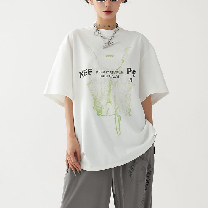ネオンカラーグラフィック オーバーサイズ Tシャツ 10141