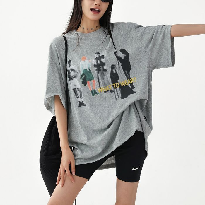 グラフィックプリント オーバーサイズ Tシャツ 10132