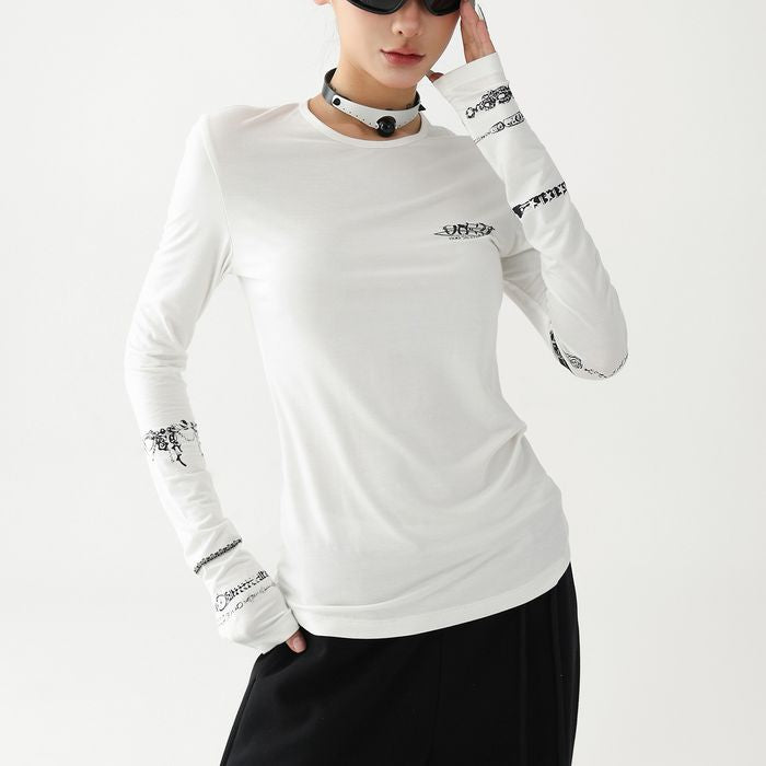 ブレスレットグラフィック 長袖Tシャツ 10140