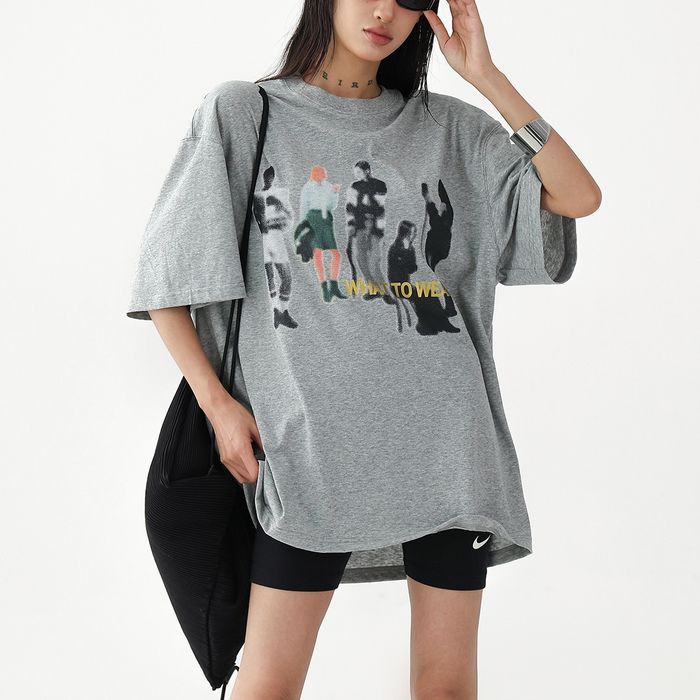 グラフィックプリント オーバーサイズ Tシャツ 10132