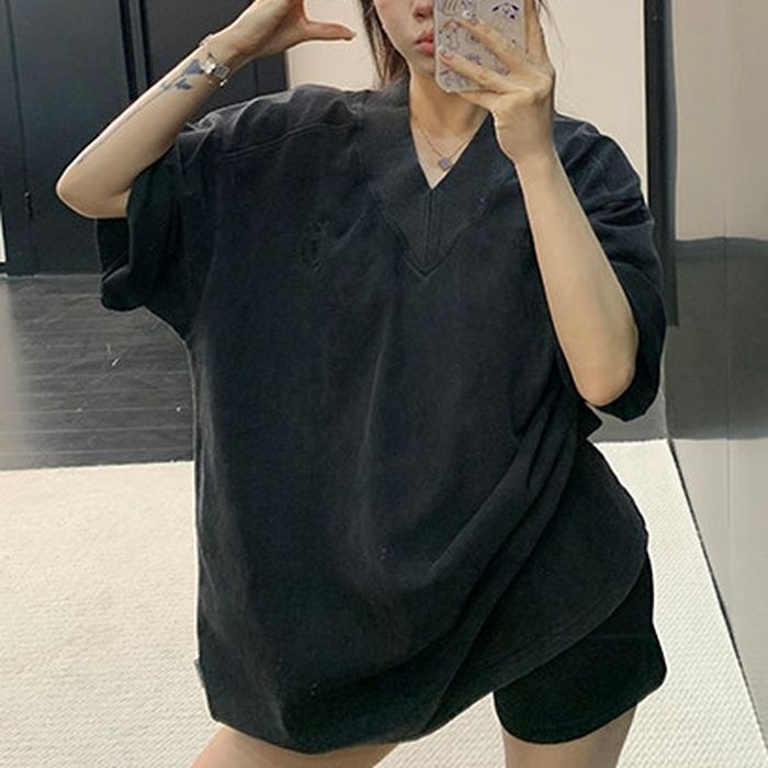 Vネック オーバーサイズTシャツ 10227
