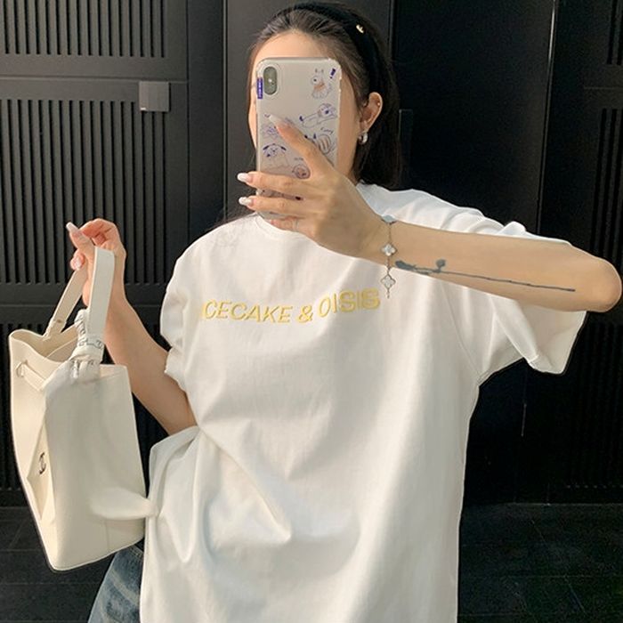 フロントロゴ刺繍 Tシャツ 10173