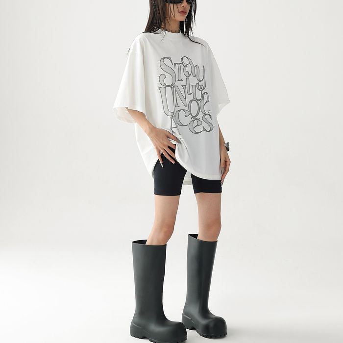 グラフィックロゴ オーバーサイズ Tシャツ 10139