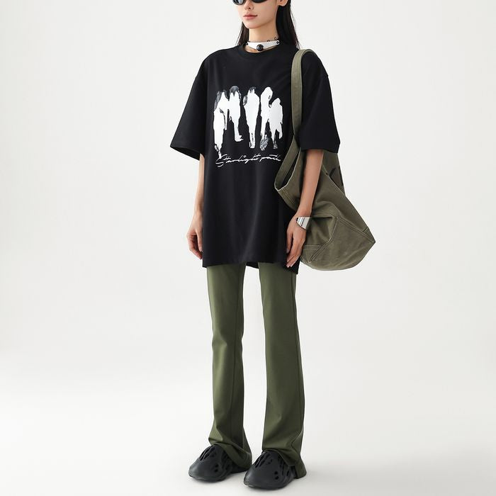 アートプリント オーバーサイズ Tシャツ 10143