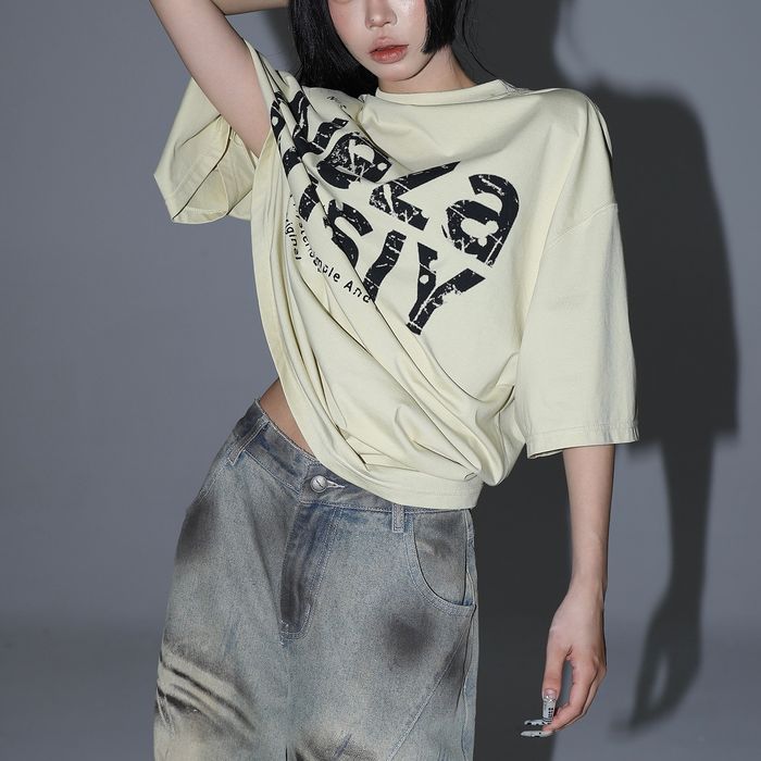 ロゴプリント オーバーサイズTシャツ 10195
