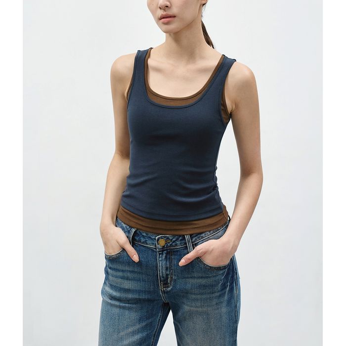 レイヤードデザイン タンクトップ 10131