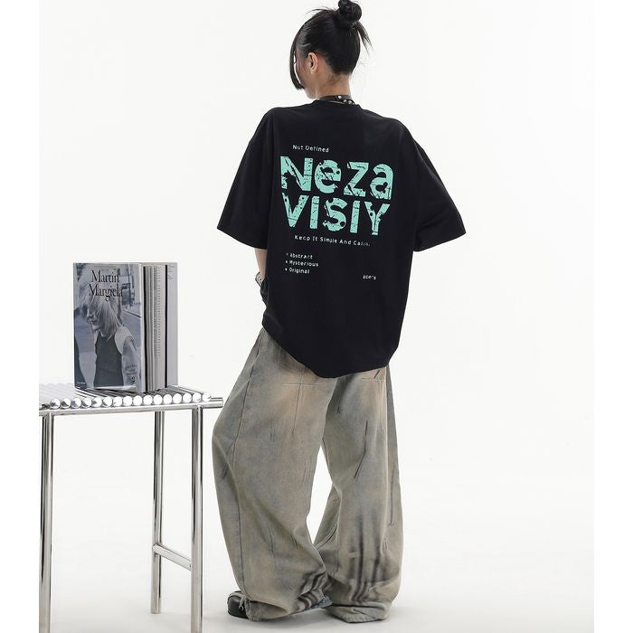 ロゴプリント オーバーサイズTシャツ 10195