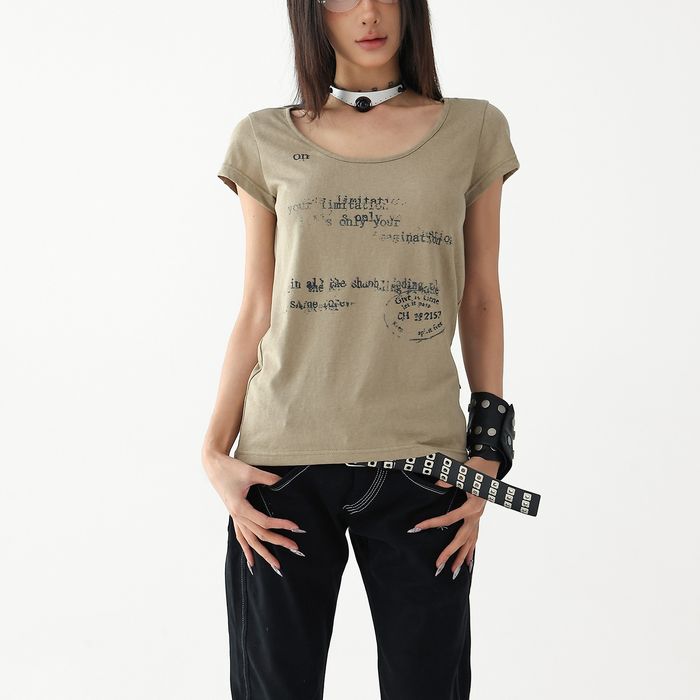 タイポグラフィプリント Tシャツ 10145