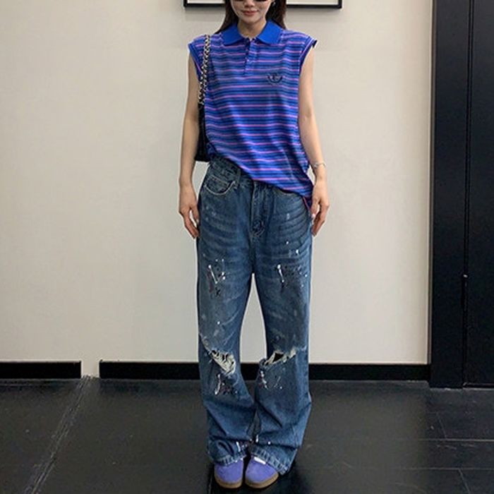 ペイント加工 ダメージジーンズ 10218