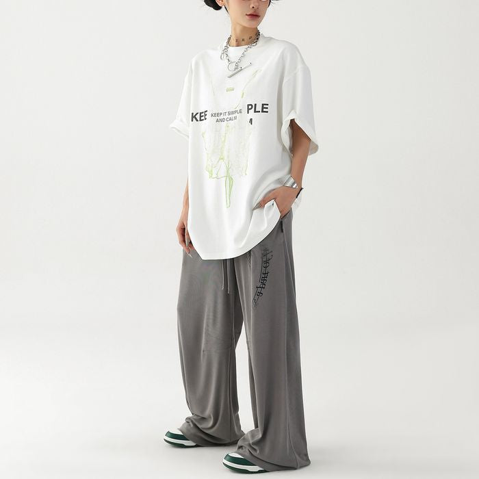 ネオンカラーグラフィック オーバーサイズ Tシャツ 10141