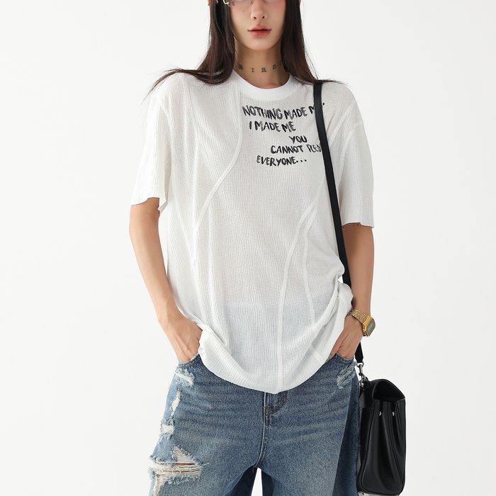 プリント オーバーサイズ Tシャツ 10142