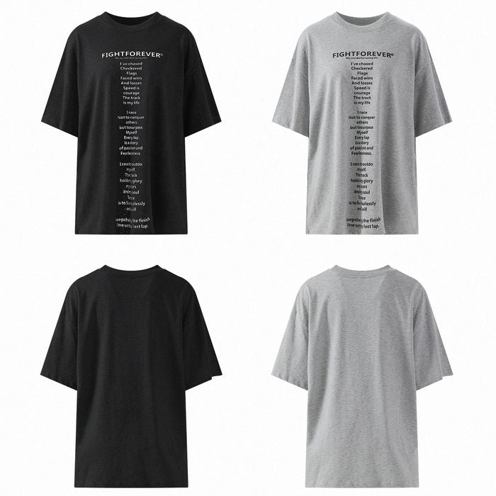 テキストプリント オーバーサイズTシャツ 10198