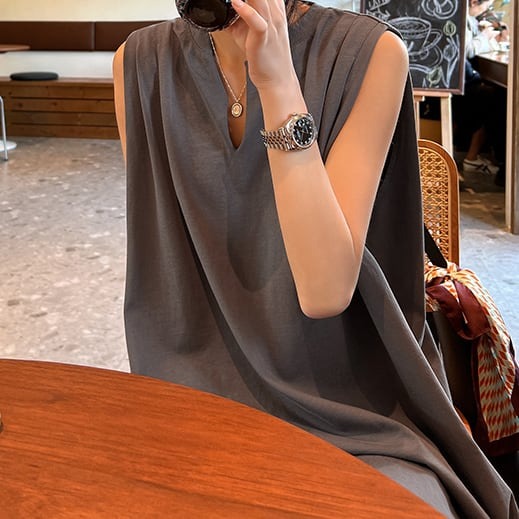 ノースリーブロングワンピース 10190