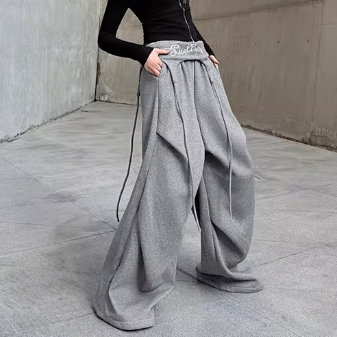 レイヤードウエスト ワイドパンツ 10015