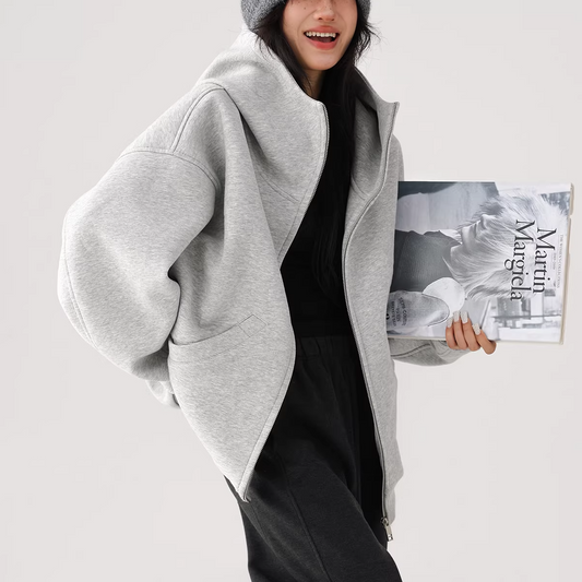 オーバーサイズ ジップアップパーカー 10041