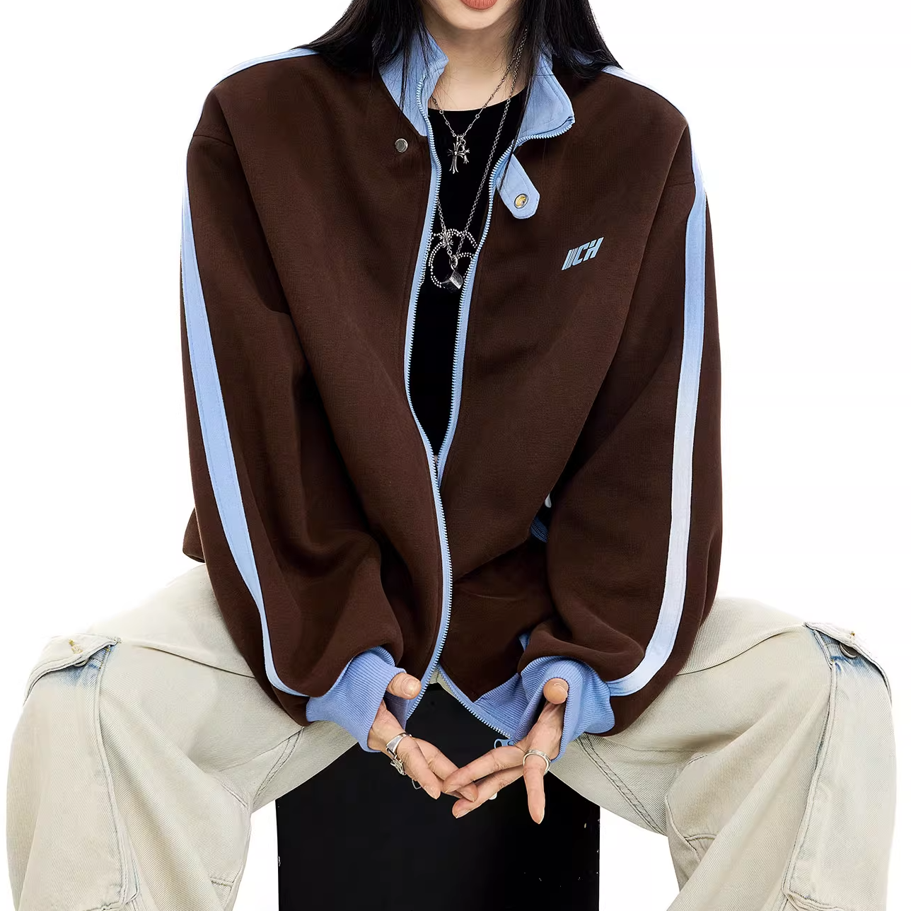 サイドライン ジップアップジャケット 10088